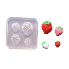 Silicone Mold for Miniature Strawberry Baking Projects Transparents Dessert Mold