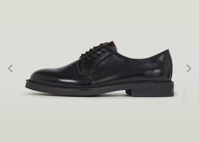 Sz 8US / 41 EU Men s G-STAR RAW Eton Box Shoes Low Cut Leather Derby Shoes Black