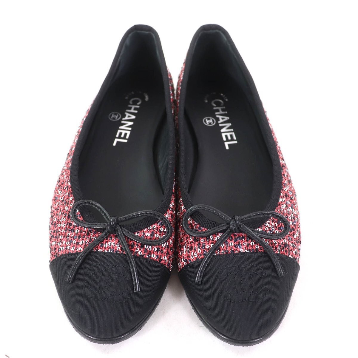 CHANEL Sequin Flats, Size 36.5, US 6.5, Pink, Women's thumbnail 5