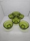 6 Vintage 5" Anchor Hocking Avocado Green Depression Glass Salad Cereal Bowls