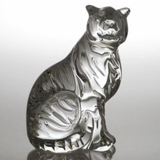 Baccarat Figurine Tiger Figurine Tiger Ornament Zodiac Sign Tiger Sitting Tige