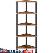 Corner Bookshelf 5 Tier Storage Shelf Living Room Bedroom Home Office Display US