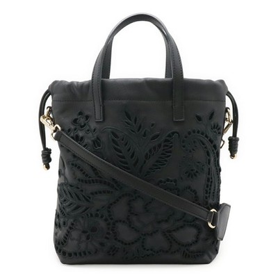 Etro Leather Floral Embroidered 2way Tote Bag - DUTY FREE