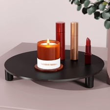 Acrylic Risers For Decor 10 Inch Round Black Pedestal Stand Plant Holder