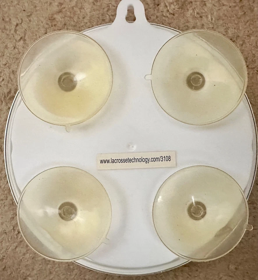 La Crosse Technology Atomic Wall or Glass Clock Thermometer Suction Cups on Back - Image 3 of 4