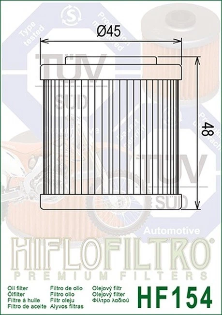 Filtro de aceite HF154 - Paquete de 3 para 98-08 Husqvarna SMR TC TE Foto 4 de 4