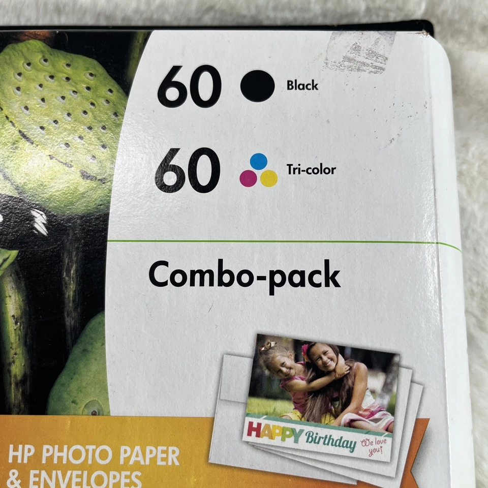 HP 60 Bl. & 60 Color Ink Cartridge 2 Pack Combo Sealed Box 2016 - Image 2 of 4