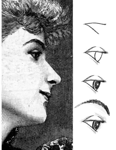 HARDCOVER How to Draw Womens' Eyes: Inspired by Classic Illustrations Volume 1 - Picture 3 of 12