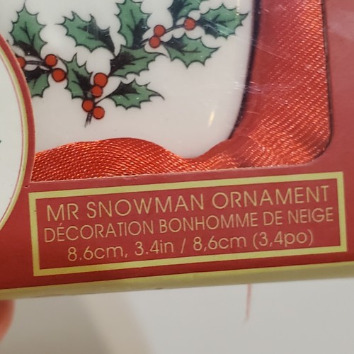 New in Box Spode Christmas Tree Mr Snowman Ornament Holiday Ceramic Ivy - Picture 4 of 6