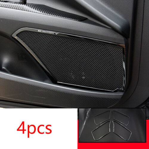 Pour Toyota Camry 2018-2023 noir titane porte intérieure haut-parleur cadre audio garniture 4X - Photo 1/10