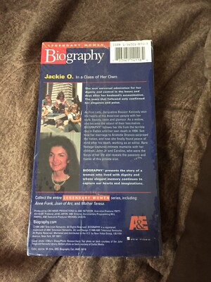 Jackie O In A Class of Her Own 1999 A&E Biography SEALED VHS
