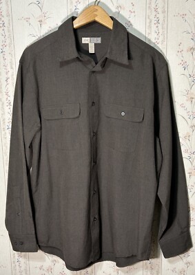 Joseph Abboud Men s Long Sleeve Button Up Shirt Brown Size L