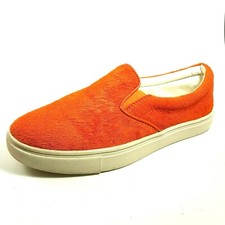 Steve Madden Ecentric Orange Ponyhair Sneakers Size 6.5B.