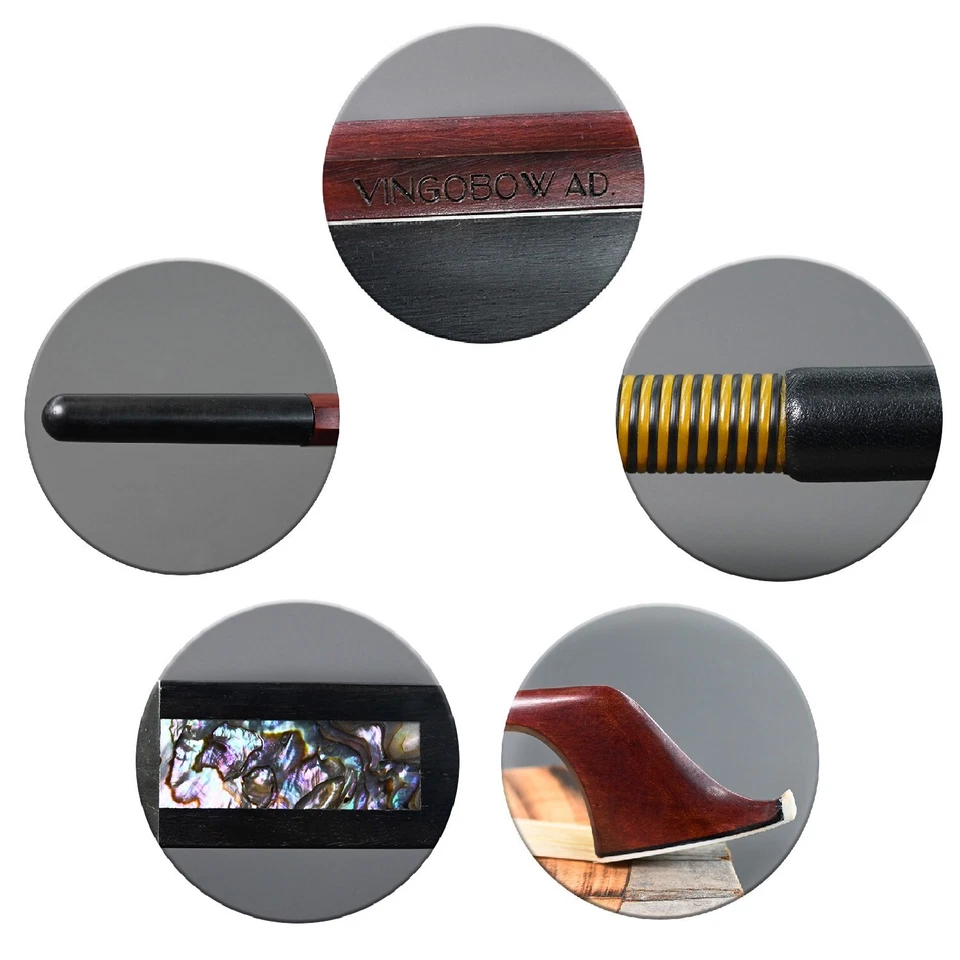 arco per contrabbasso Pernambuco Prestazione Capelli naturali 310BG 4/4 - Immagine 3 di 4