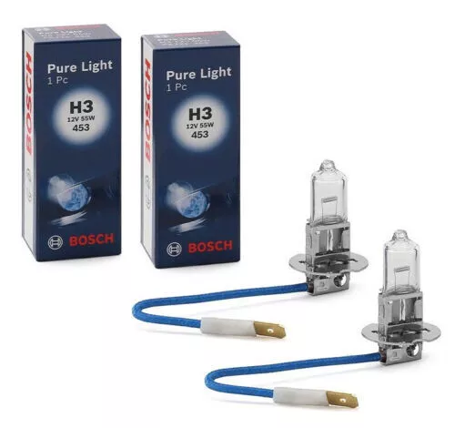 2x BOSCH Pure Light H3 12V 55W Halogen Auto Lampe Original 1987302031 WOW!!!