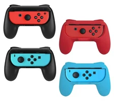 4-Pack Beastron Joy-Con Grips Compatible w/Nintendo Switch (Red & Blue & Black)