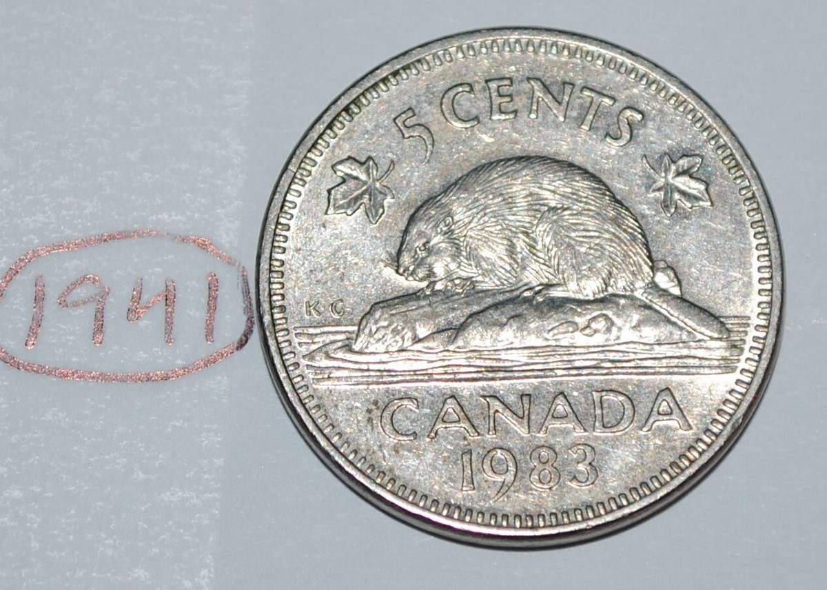 Canada 1983 5 Cents Elizabeth II Canadian Nickel Five Cent Lot