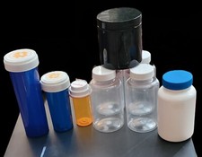 Lot of 9 Empty Used Plastic RX Pill Bottles Various Sizes Crafts Storage Jewelry