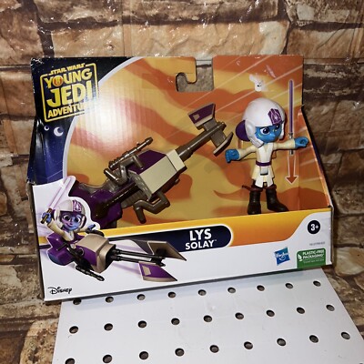NEW! Disney Star Wars Young Jedi Adventures Lys Solay & Speeder Bike Vehicle Set