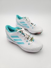 Adidas PureHustle 2 TPU Dripped Out Softball Cleats White Blue Women  s Size 8.5
