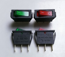 5pcs Mains 3pin Snap-in illuminating Rocker Switch 250V 16A SPDT ON-OFF UL VDE