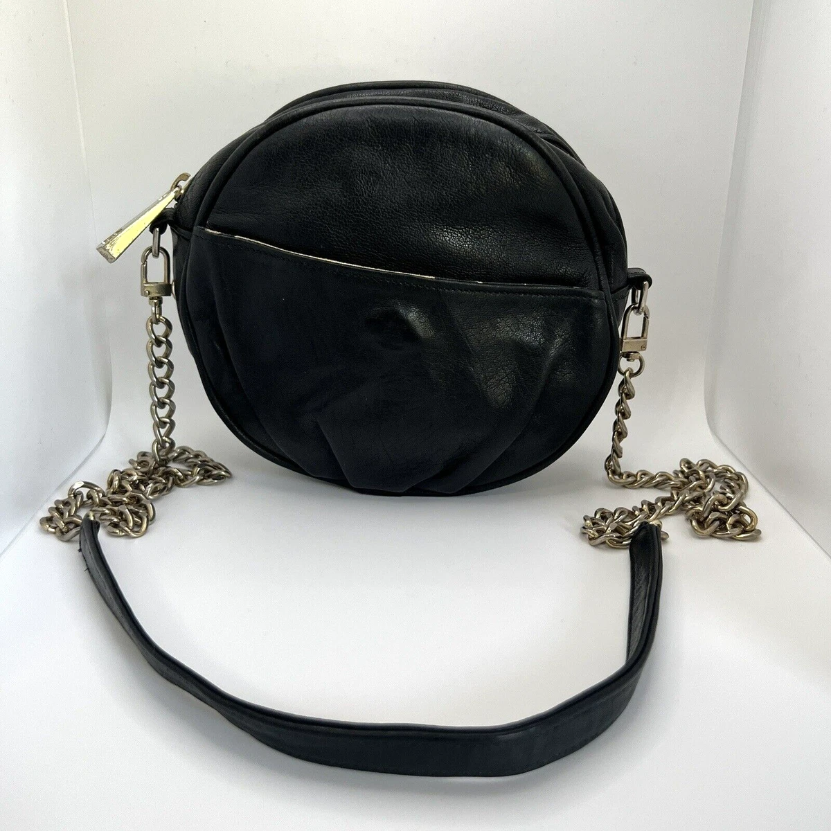 Chain Pouch With Strap In Black Croc-Effect Leather – Victoria Beckham US