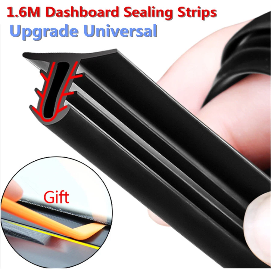 Upgrade Car Rubber Sound Seal Strip 1.6M U-Type Dashboard Edges Sealing Strips - Image 4 of 4