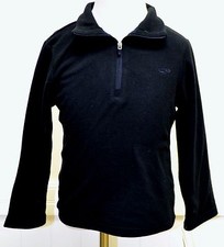 Champion Girls Black Fleece Quarter Zip Jacket Coat XS New