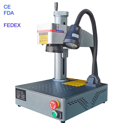 50W Fiber Laser Photo Engraving Machine Metal Logo Cutting Marking Jewelry Tool