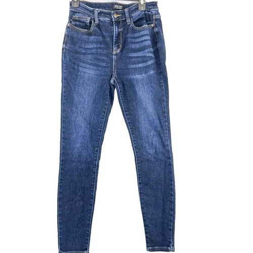 Judy Blue Jeans Women's 7/28 Blue Skinny Fit High Rise Stretchy Medium Wash Zip