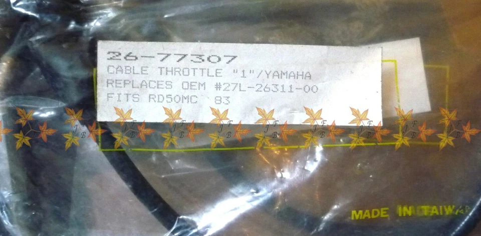 YAMAHA RD50 RD50MC Throttle Cable 1 - Replaces OEM 27L-26311-00 - New Old Stock - Image 3 of 4