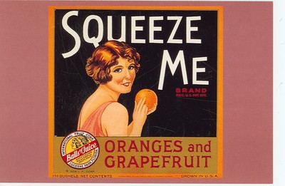 LUCERNE PARK,FLORIDA-SQUEEZE ME BRAND-CRATE LABEL-1930-REPRO-4''X6''(DV-463*)