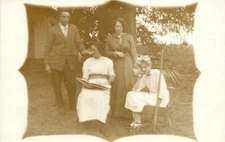 Postcard RPPC C-1910 Family Backyard Viewing Album TP24-2300