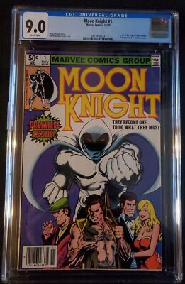 1980 MARVEL MOON KNIGHT #1 CGC 9.0 VF/NM WP 1ST RAOUL BUSHMAN NEWSSTAND RARE WOW