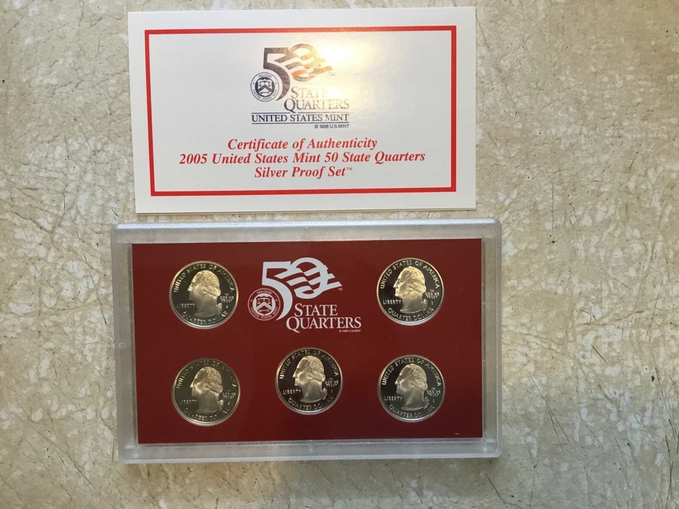 2005 S Silver State Quarter Set - BOX and COA - Image 3 of 4