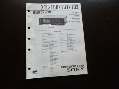 Original Service Manual Schaltplan Sony XTC-100/101/102