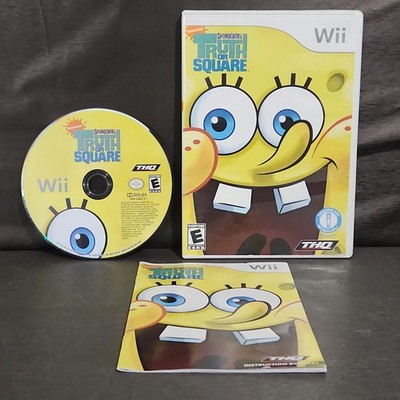 SpongeBob's Truth Or Square Wii Game CIB E THQ 2009 Platformer Family Kids