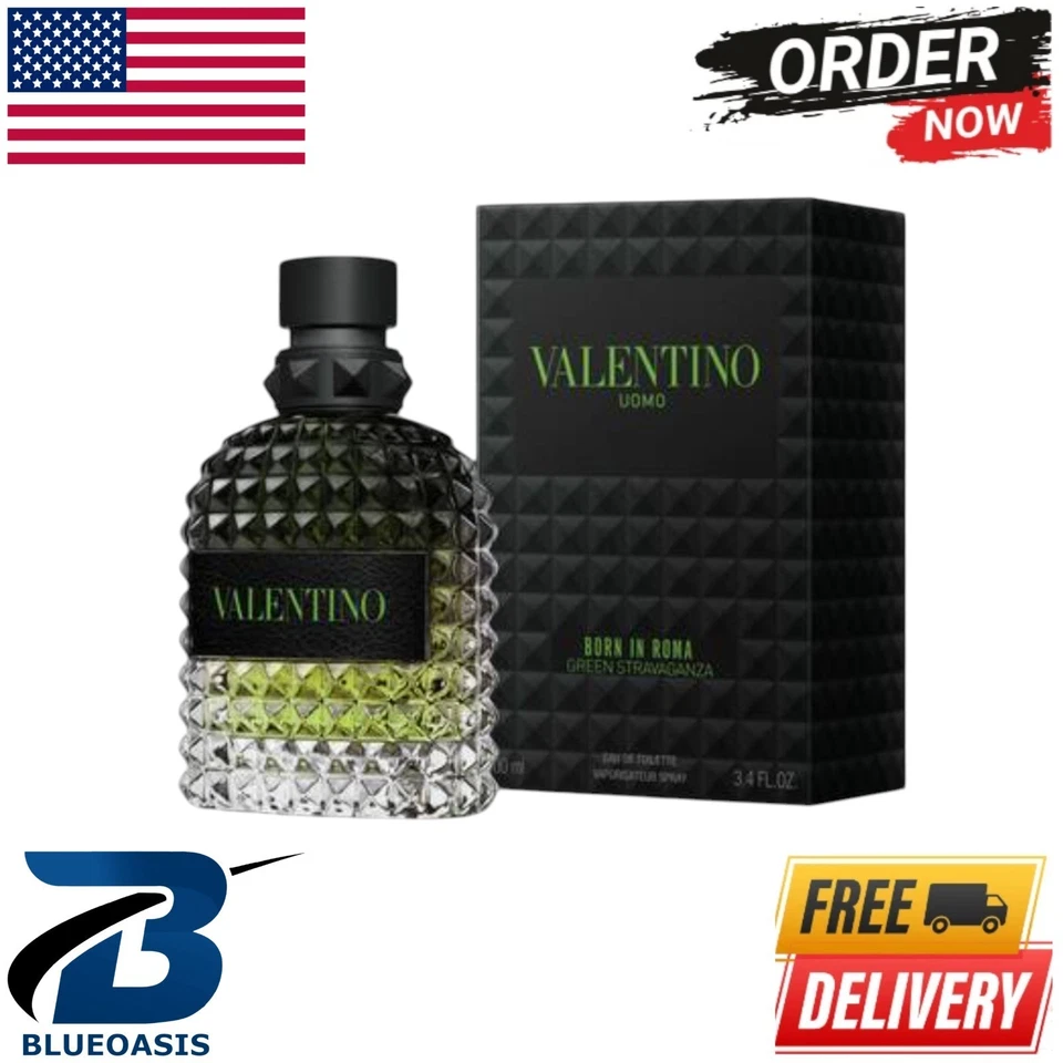 Valentino Born In Roma Uomo Green Stravaganza Eau de Toilette Spray 100 ml - Image 1 of 4