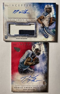 2015 Topps Inception DORIAL GREEN-BECKHAM RC 2 Color Patch Auto+Red RC Auto /75