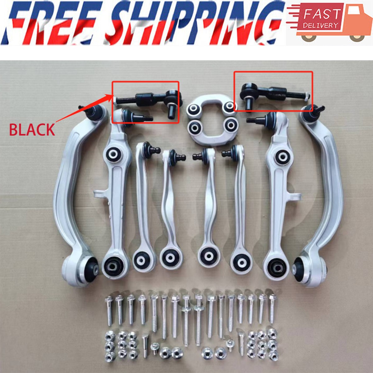 SET SUSPENSION CONTROL ARMS WISHBONE FRONT 52 PCS FITS AUDI A4 A6 B7 8E 8H 00-09 - Image 6