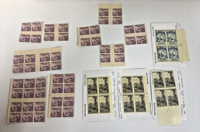 #ad Scott 752 753 765 14 Farley Gutter Blocks MNH Blocks “Nice Set Of Blocks” $74.95