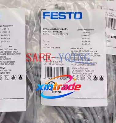 1PCS New FESTO NEBA-M8W3-U-5-N-LE3 8078231 Connection Cable