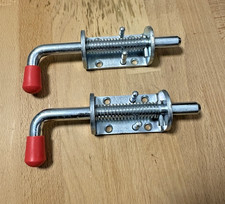 2 Pcs Trailer Spring Latch Pin, 1/2 Inch Barrel Bolt Spring Loaded Silver Latch