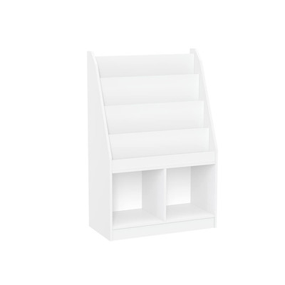 Riverridge Kids Bookshelf Toy Storage Organizer 4 Book Racks 2 Cubbies -