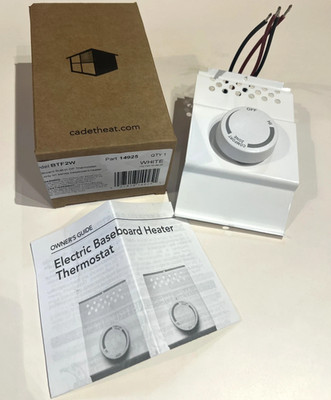 Cadet Heat BTF2W, BTF2, 14925 Baseboard Thermostat 125/240V 60Hz White