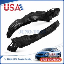 Set Of 2 Fender Liner For Toyota Corolla 2009-2010 Front Left Right Inner Set Of 2 Fender Liner For Toyota Corolla 2009-2010 Front Left Right Inner