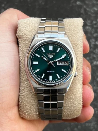 Seiko 5 Vintage Automatic Green Dial Day-Date Men's  Watch Japan Made