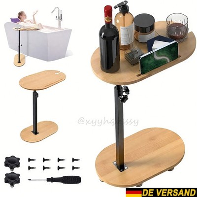 Beistelltisch Betttisch Pflegetisch Höhenverstellbar Sofatisch Badetablett DE