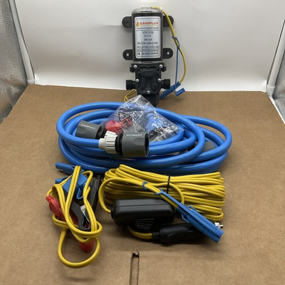 #ad CAMPLUX 12V 1.6 GPM Water Pressure Diaphragm Pump Kit 65 PSI for Caravan Boat RV $54.99