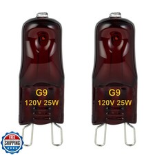 G9 Heat Lamp Bulbs for Reptile,Night Red, Mini Halogen Bulb 25W, Infrared Rep